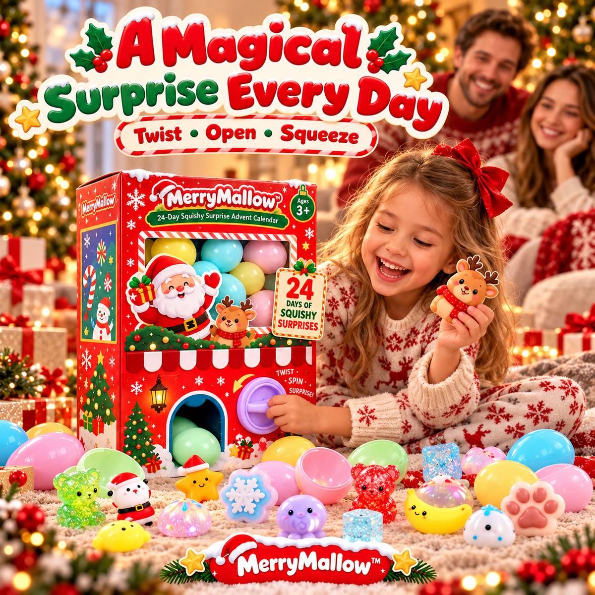 MerryMallow™ 24-Day Squishy Surprise Advent Calendar